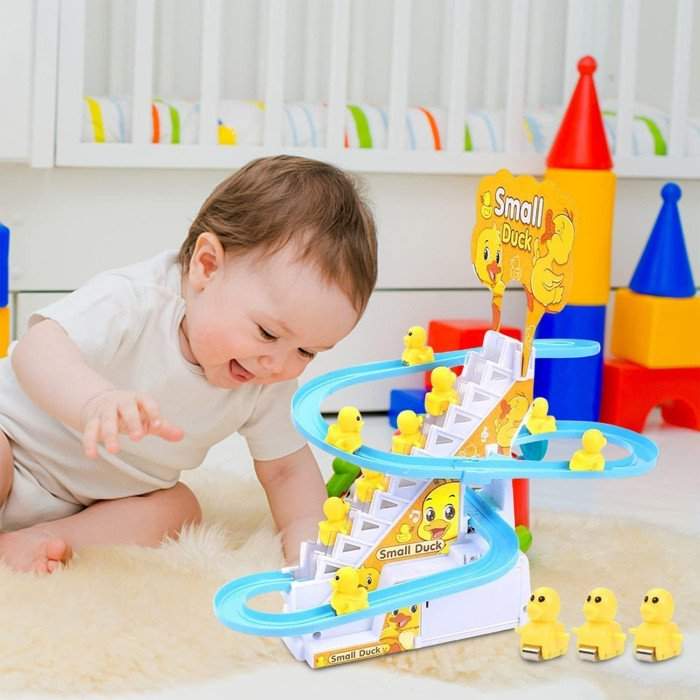9-Pcs Small Duck Chase & Race Track Set