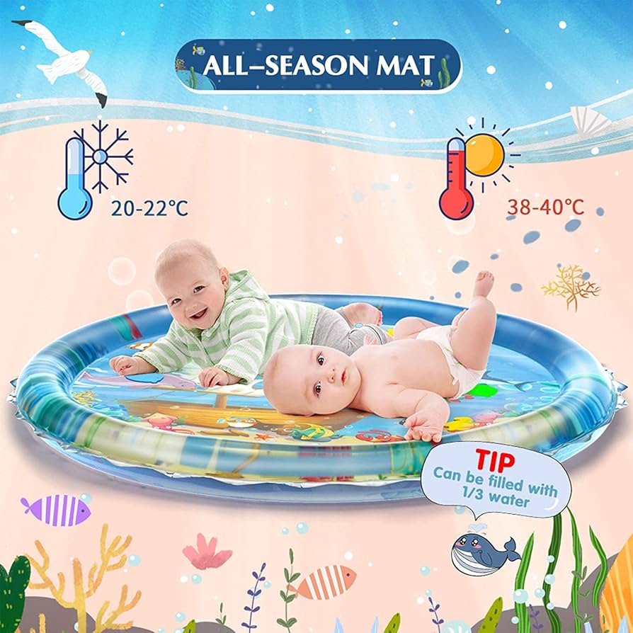 Baby Water Mat Inflatable Cushion Infant Toddler Water Play Mat Toys