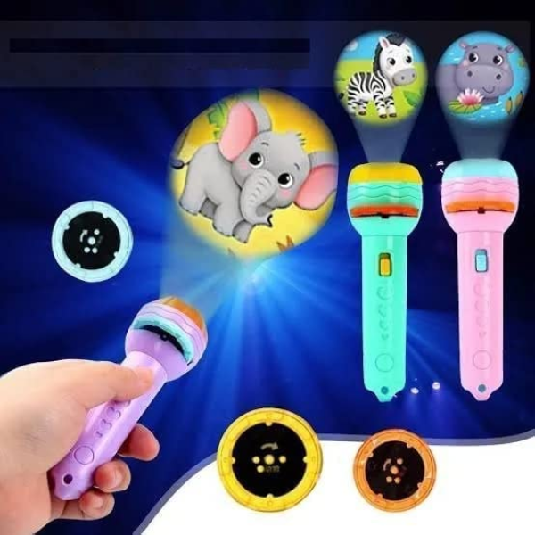 Mini Projector Torch Kids Flashlight Story Book
