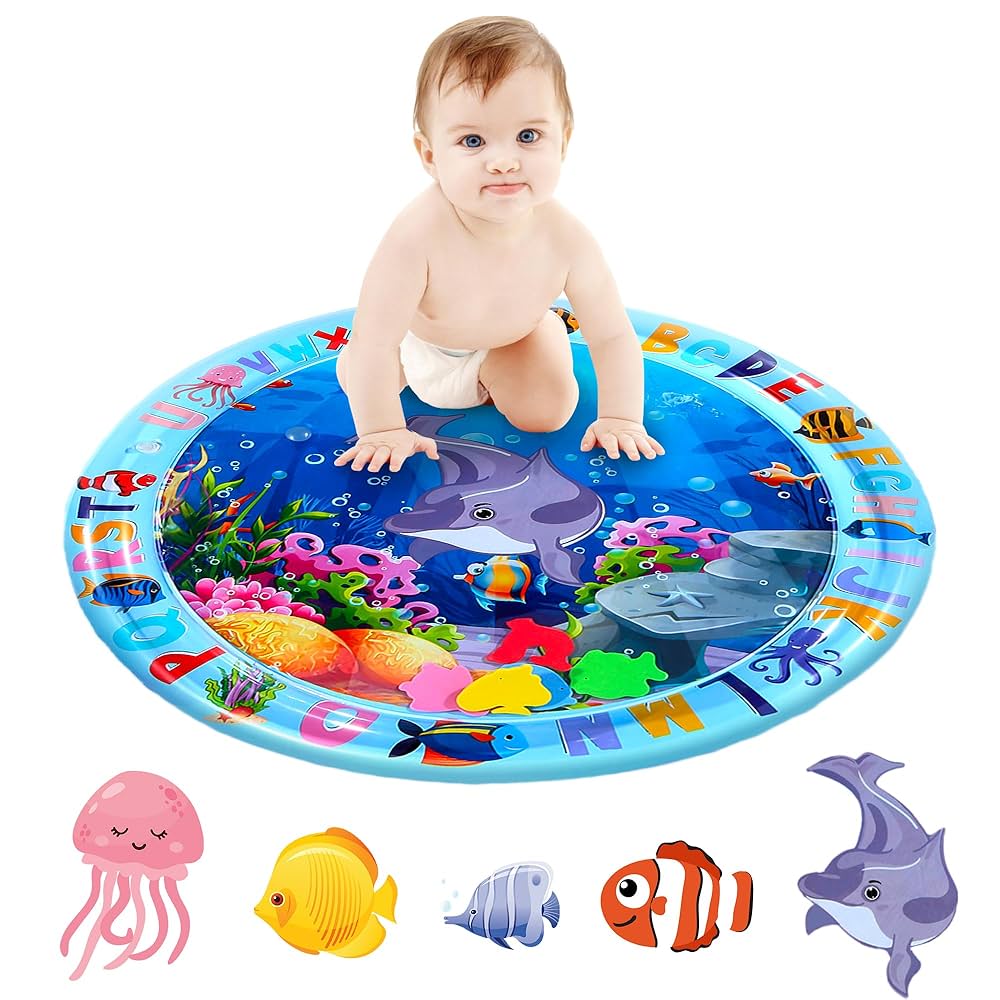 Baby Water Mat Inflatable Cushion Infant Toddler Water Play Mat Toys