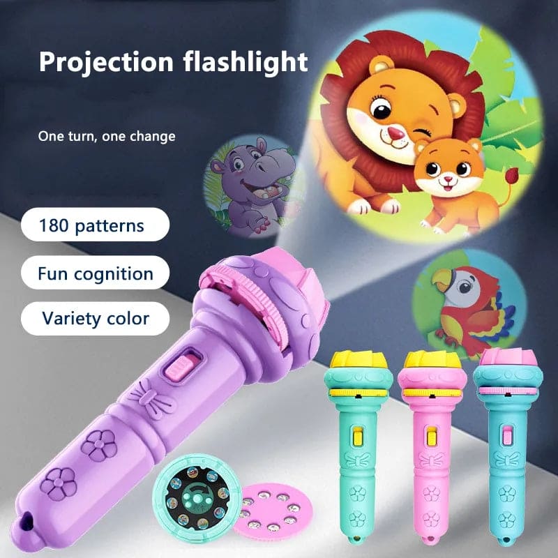 Mini Projector Torch Kids Flashlight Story Book